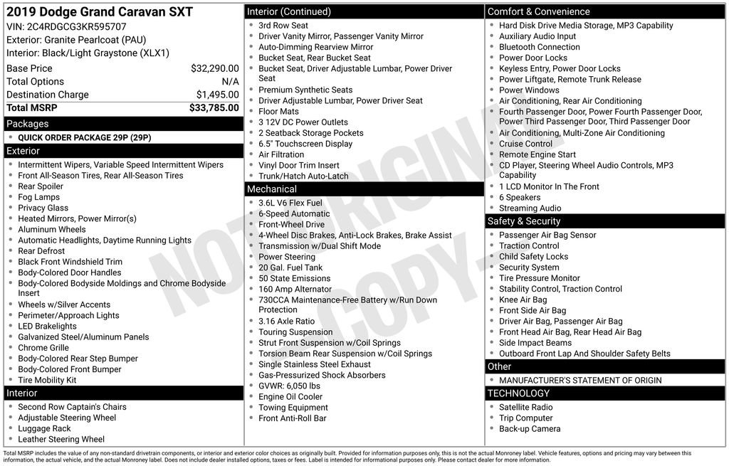 Used 2019 Dodge Grand Caravan SXT image 3