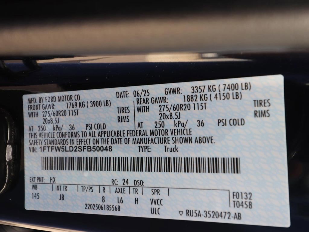 Certified 2025 Ford F150 Lariat w/ Equipment Group 502A High image 25