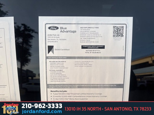 Certified 2023 Ford Explorer XLT w/ Equipment Group 202A image 9