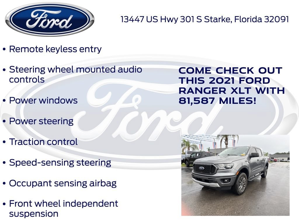Certified 2021 Ford Ranger XLT w/ Equipment Group 301A Mid RWD image 18