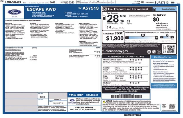 Certified 2025 Ford Escape Active AWD/4WD image 5