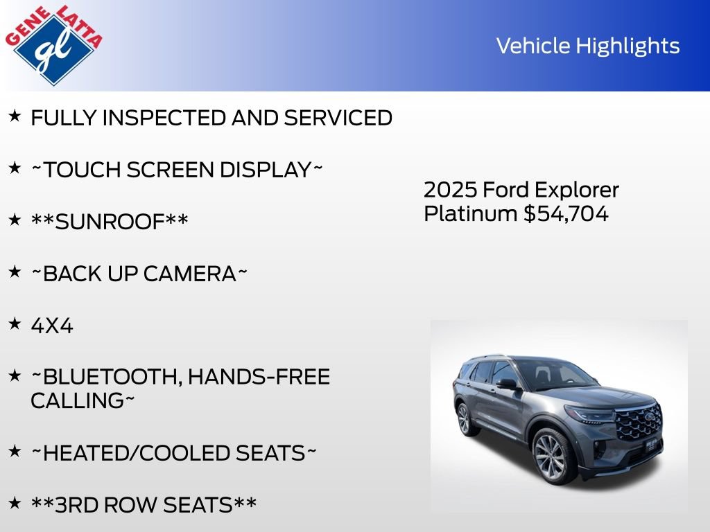 Certified 2025 Ford Explorer Platinum w/ Ultimate Package AWD/4WD image 33