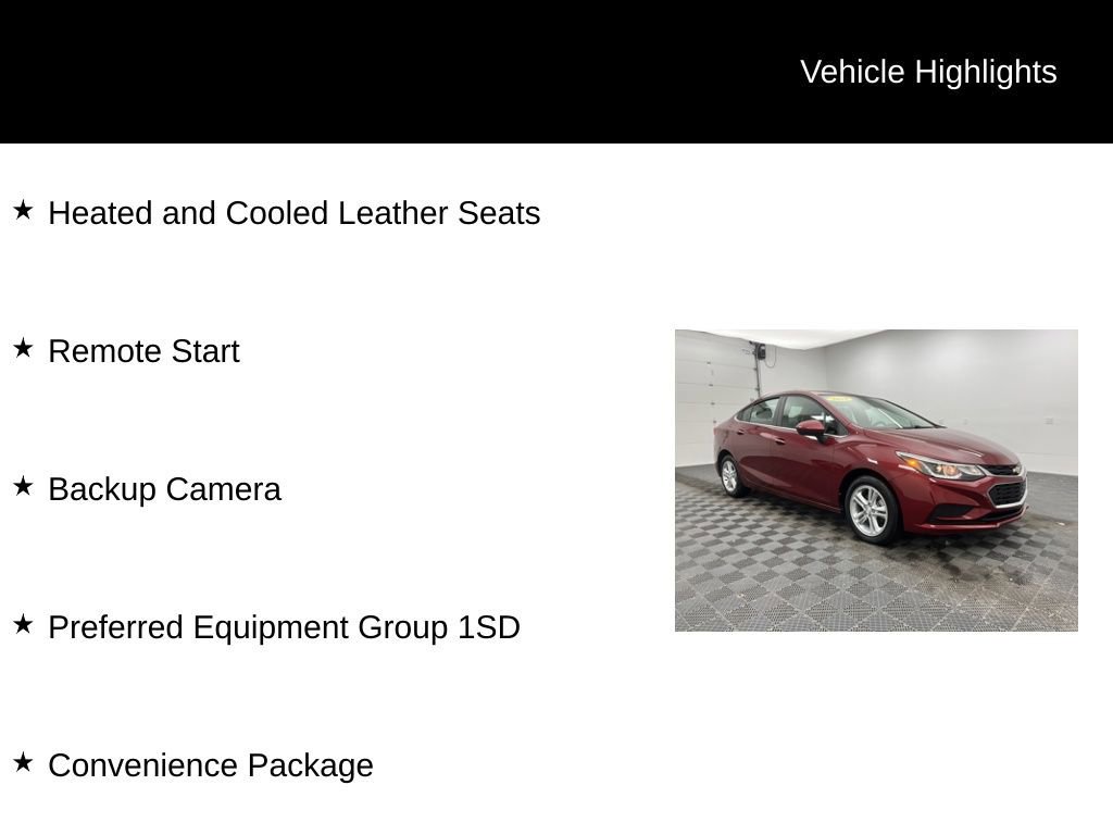 Used 2018 Chevrolet Cruze LT w/ Convenience Package image 2