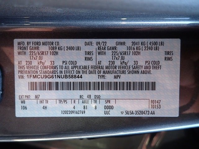 Certified 2022 Ford Escape SE w/ Convenience Package image 13