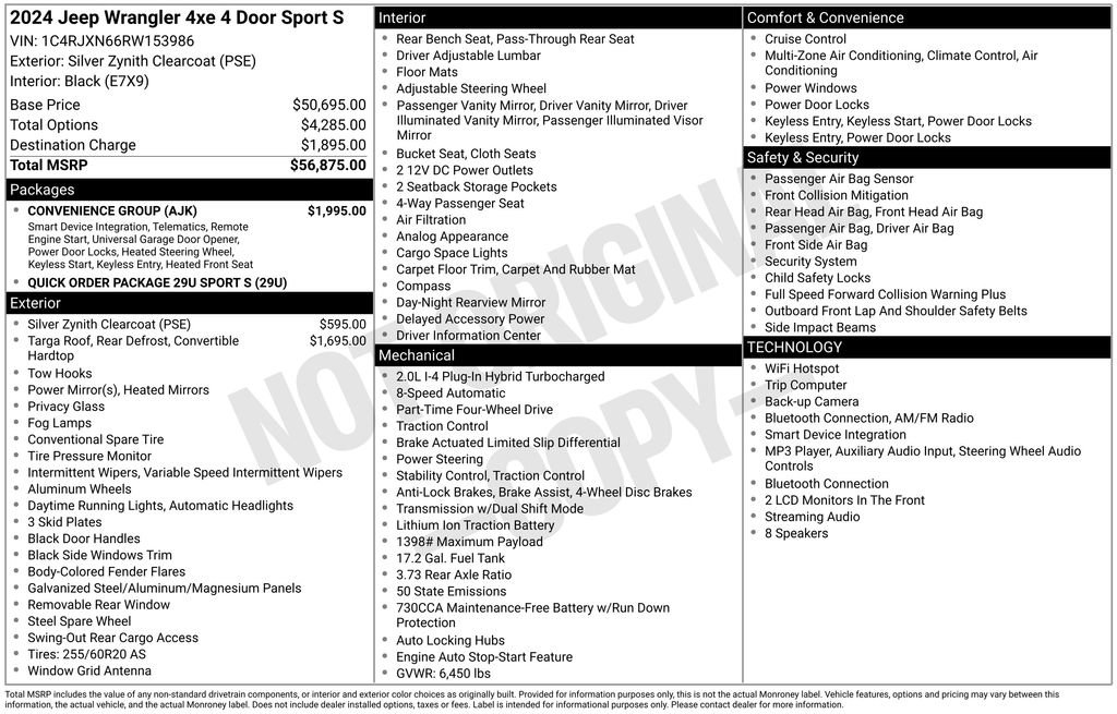 Used 2024 Jeep Wrangler Unlimited w/ Convenience Group AWD/4WD image 5