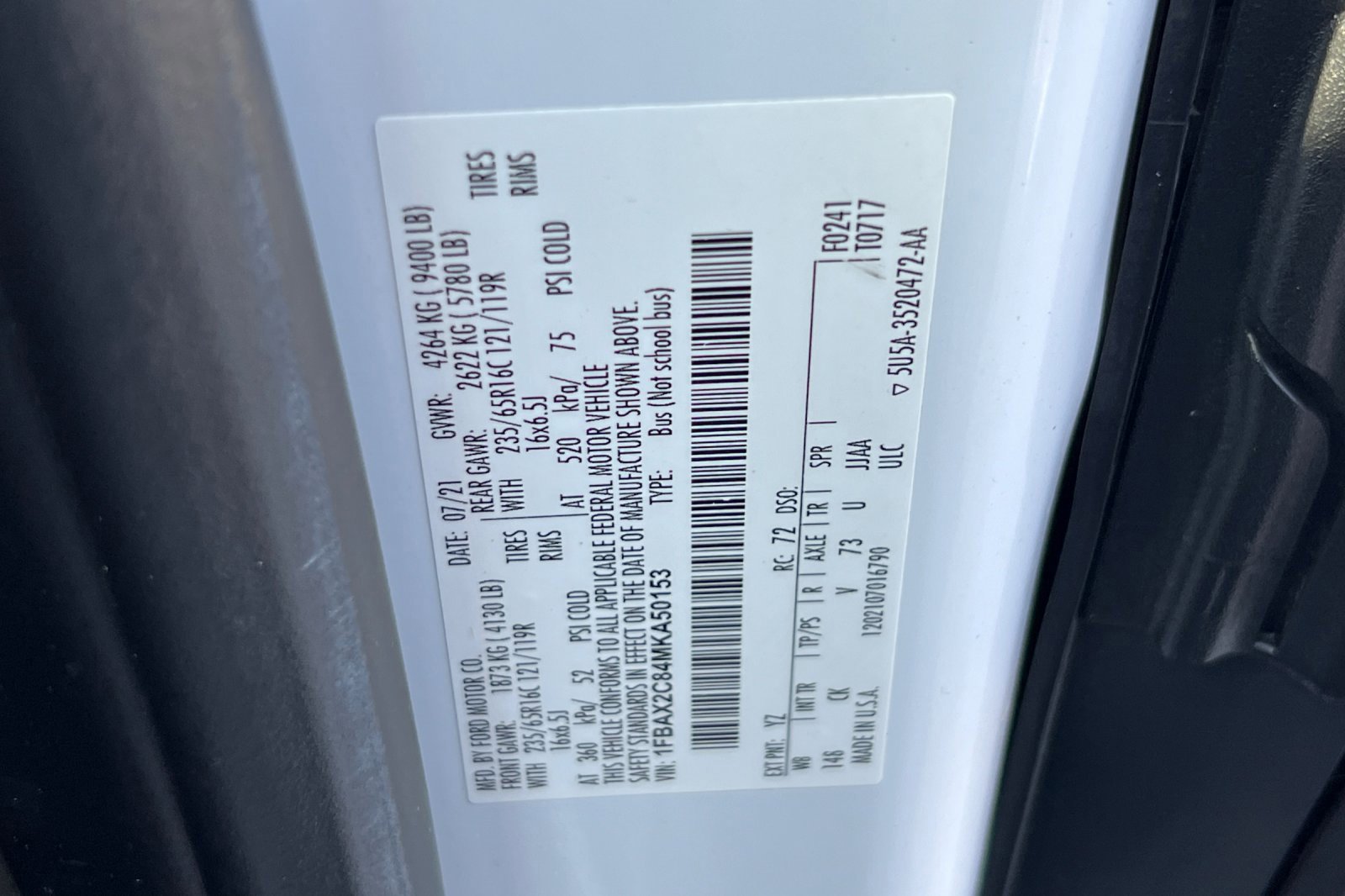 Certified 2021 Ford Transit 350 XLT image 28