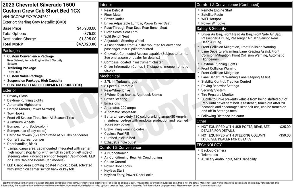 Used 2023 Chevrolet Silverado 1500 Custom RWD image 5