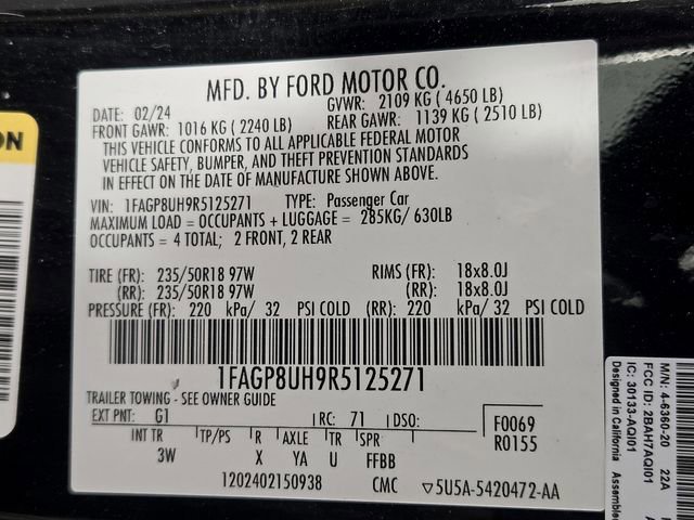 Certified 2024 Ford Mustang Premium RWD image 28