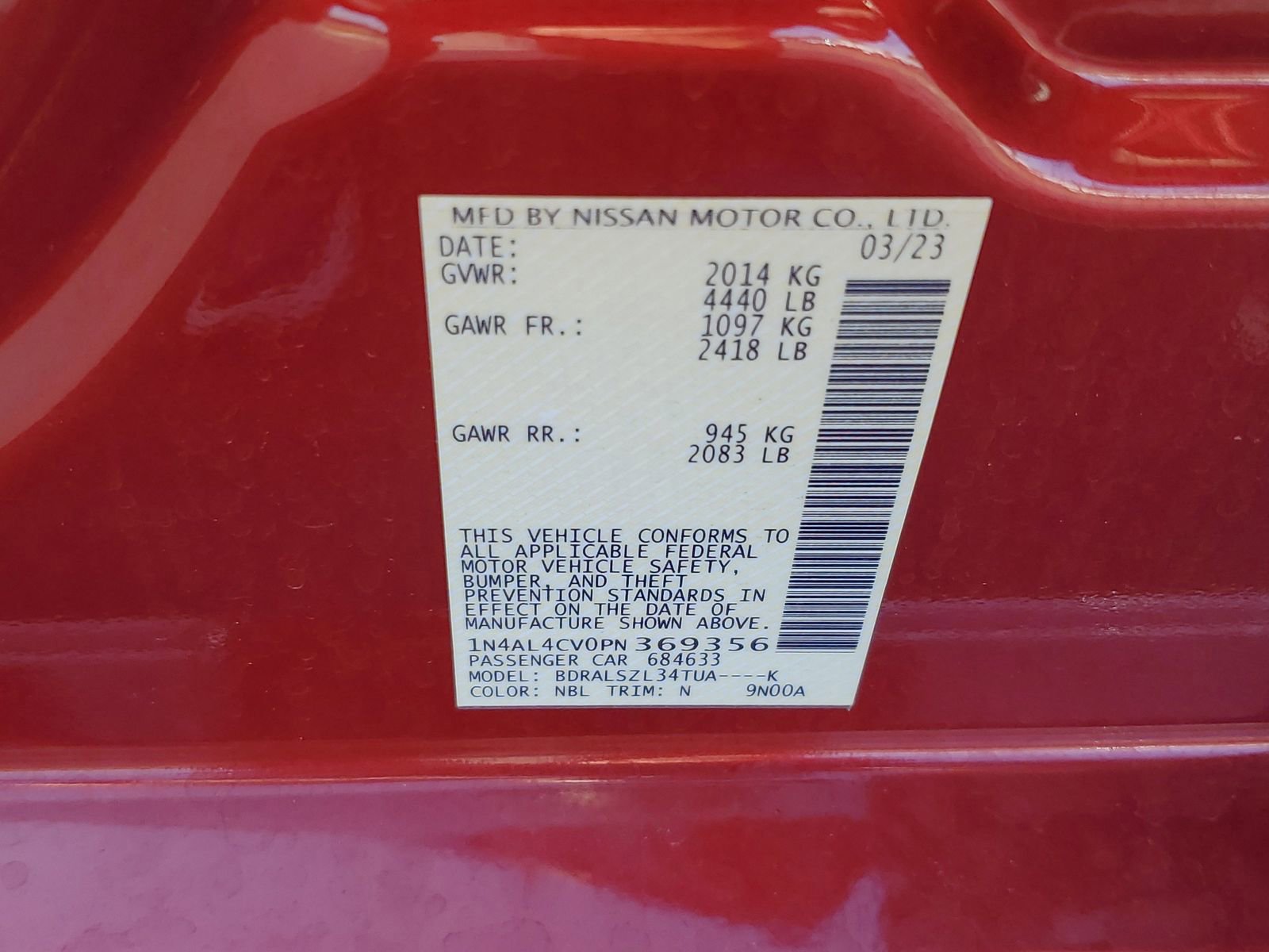 Used 2023 Nissan Altima 2.0 SR image 32