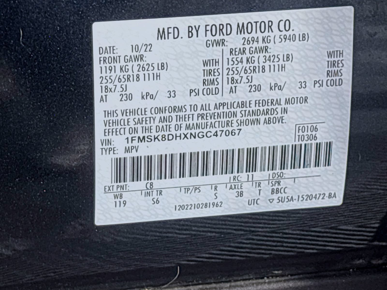 Certified 2022 Ford Explorer XLT w/ Equipment Group 202A AWD/4WD image 33