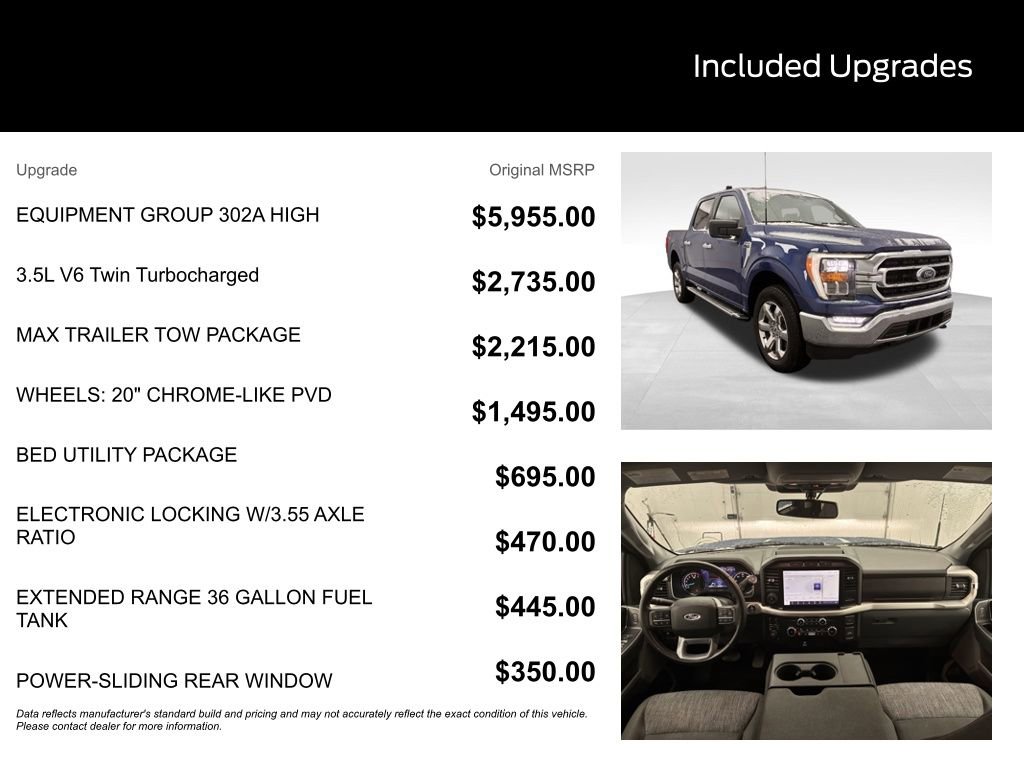 Certified 2023 Ford F150 XLT w/ Equipment Group 302A High image 3