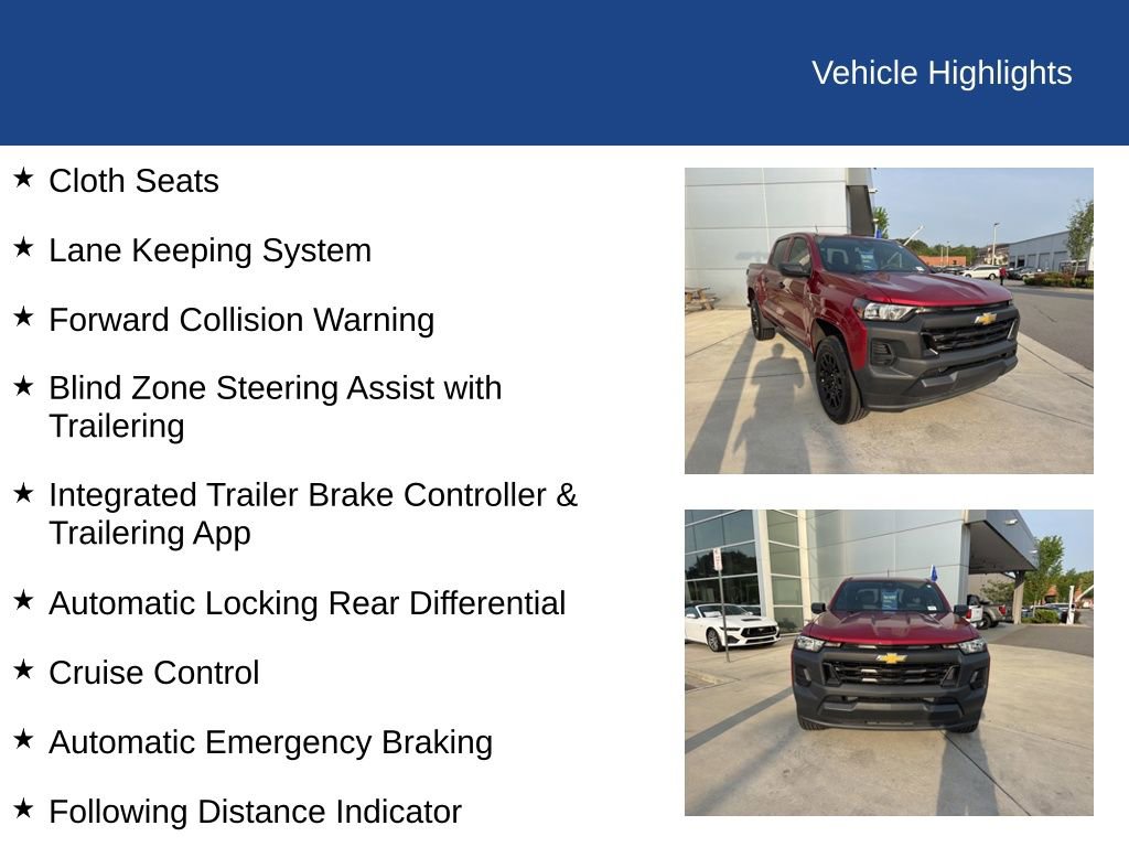 Used 2026 Chevrolet Colorado W/T w/ WT Custom Package image 28