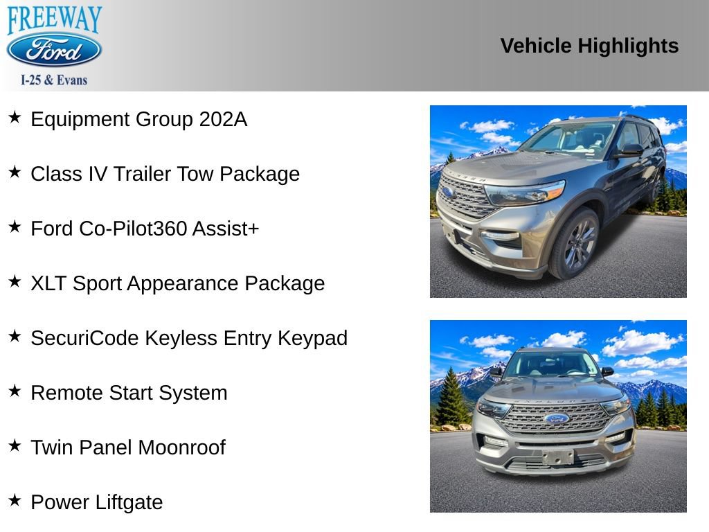 Certified 2023 Ford Explorer XLT w/ Equipment Group 202A AWD/4WD image 2