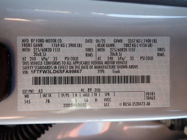 Certified 2025 Ford F150 XLT w/ Equipment Group 303A High AWD/4WD image 23