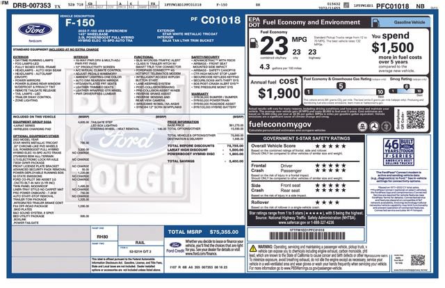Certified 2023 Ford F150 Lariat w/ Equipment Group 502A High AWD/4WD image 6