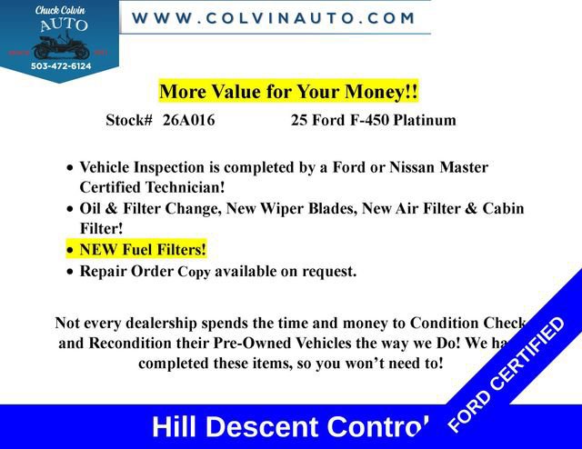 Certified 2025 Ford F450 Platinum w/ FX4 Off-Road Package image 11