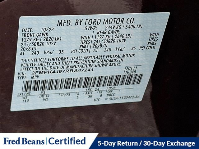 Certified 2024 Ford Edge ST-Line AWD/4WD image 28
