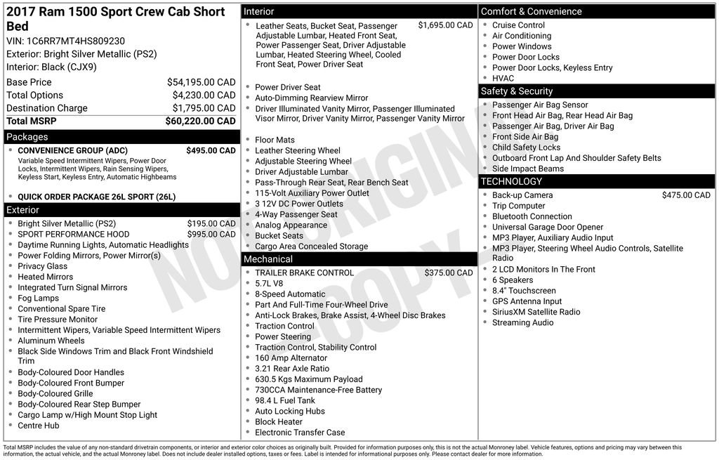 Used 2017 RAM 1500 Sport w/ Convenience Group AWD/4WD image 45
