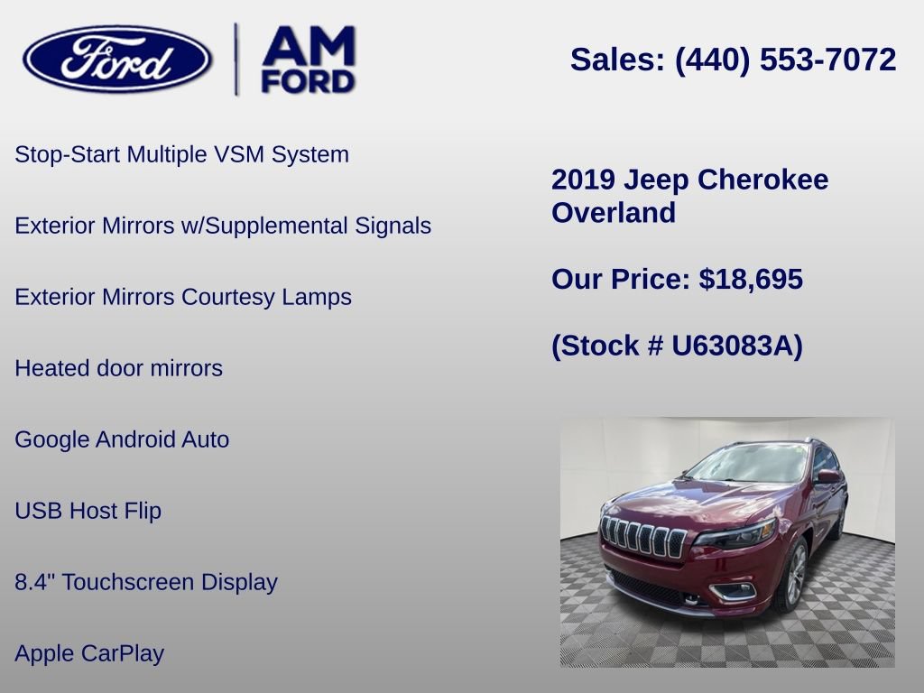 Used 2019 Jeep Cherokee Overland AWD/4WD image 24
