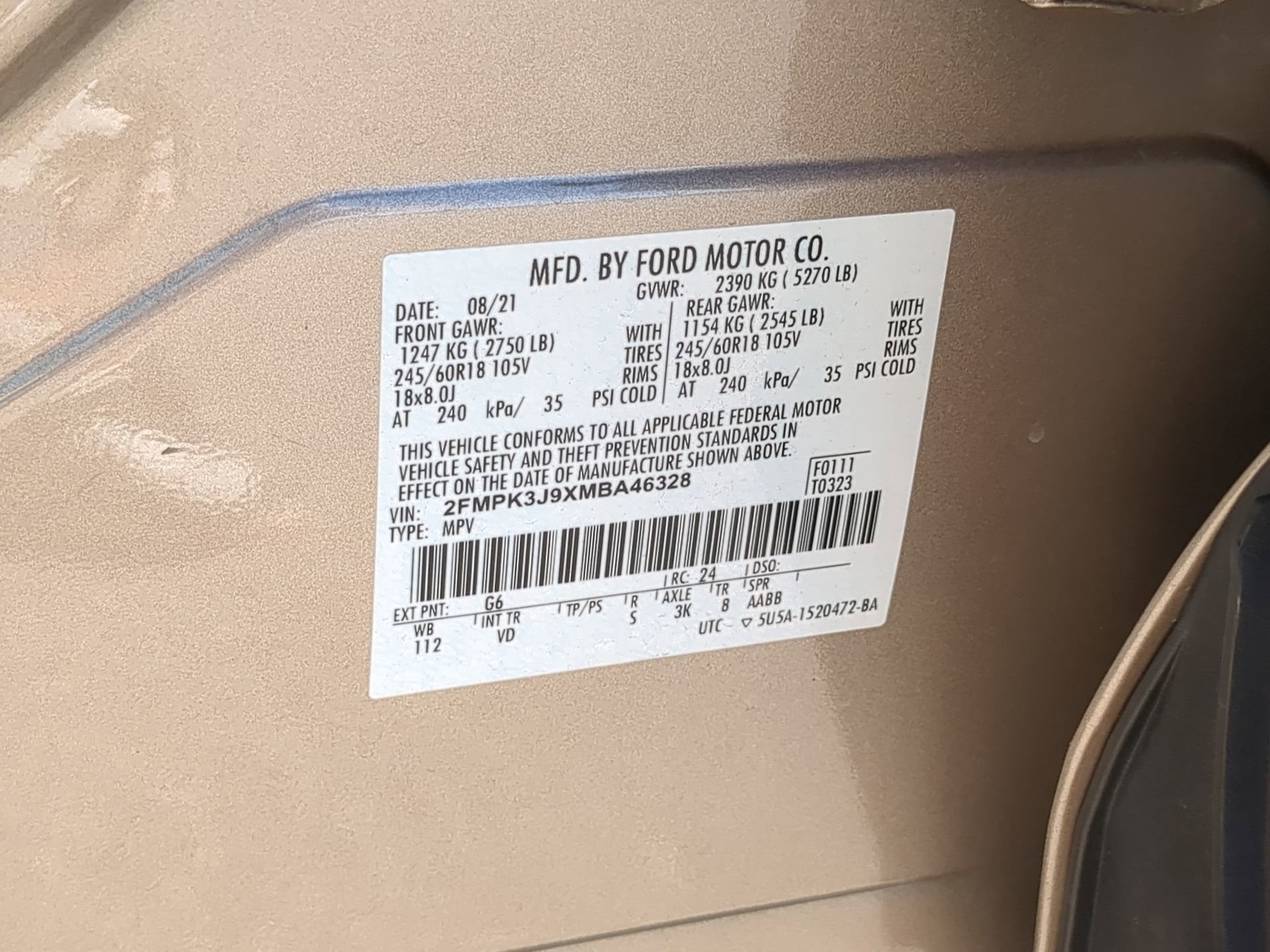 Certified 2021 Ford Edge SEL w/ Convenience Package FWD image 72