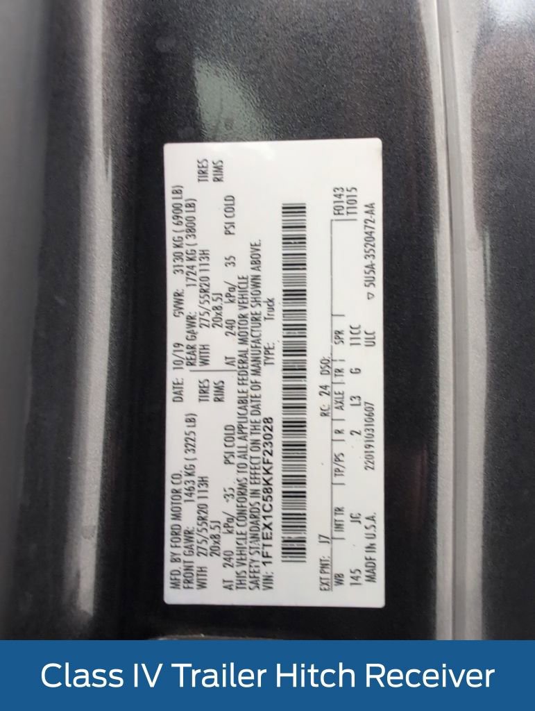 Certified 2019 Ford F150 XL w/ Equipment Group 101A Mid image 46