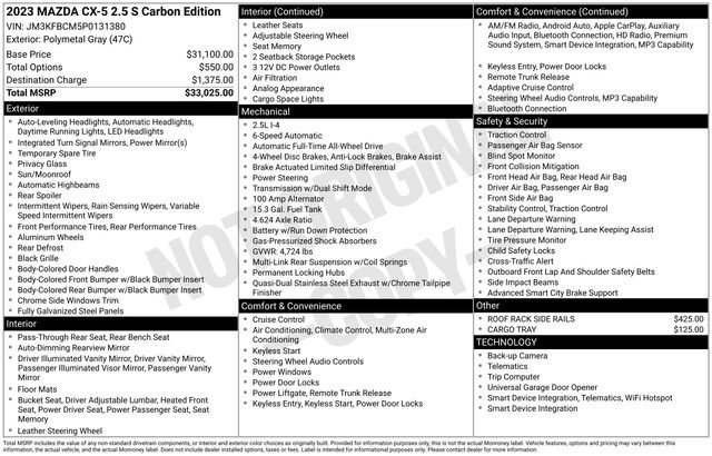 Used 2023 MAZDA CX-5 Carbon Edition AWD/4WD image 8