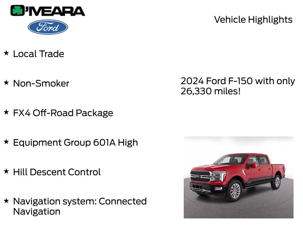 Certified 2024 Ford F150 King Ranch w/ FX4 Off-Road Package AWD/4WD image 8