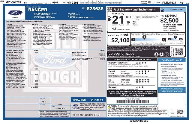 Certified 2023 Ford Ranger XLT w/ Equipment Group 302A High AWD/4WD image 28