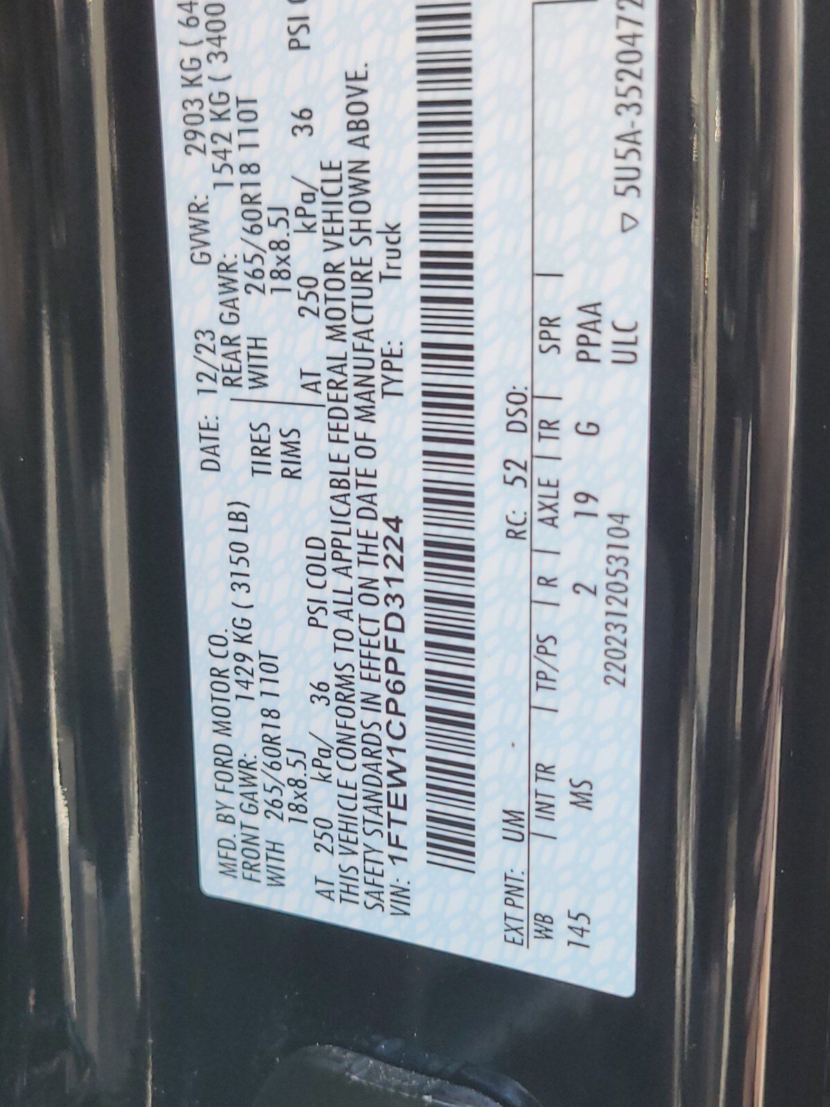 Certified 2023 Ford F150 XLT w/ Equipment Group 301A Mid image 34