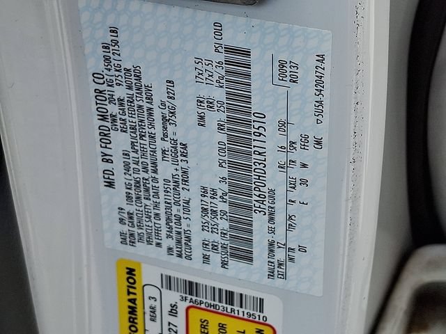 Certified 2020 Ford Fusion SE FWD image 27