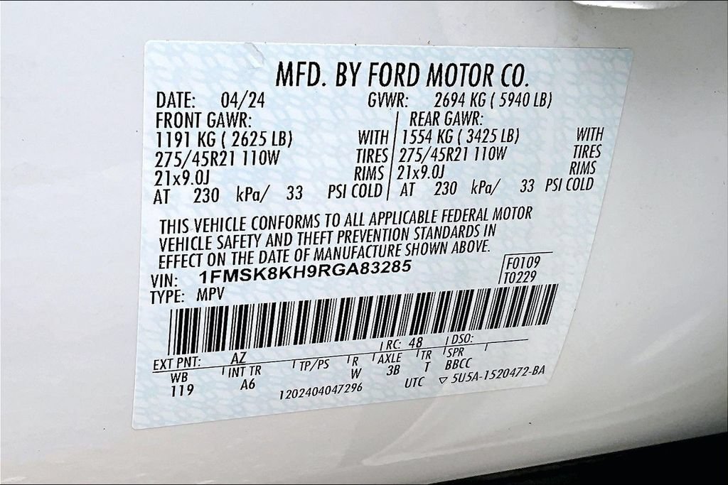 Certified 2024 Ford Explorer ST-Line w/ Class IV Trailer Tow Package AWD/4WD image 36