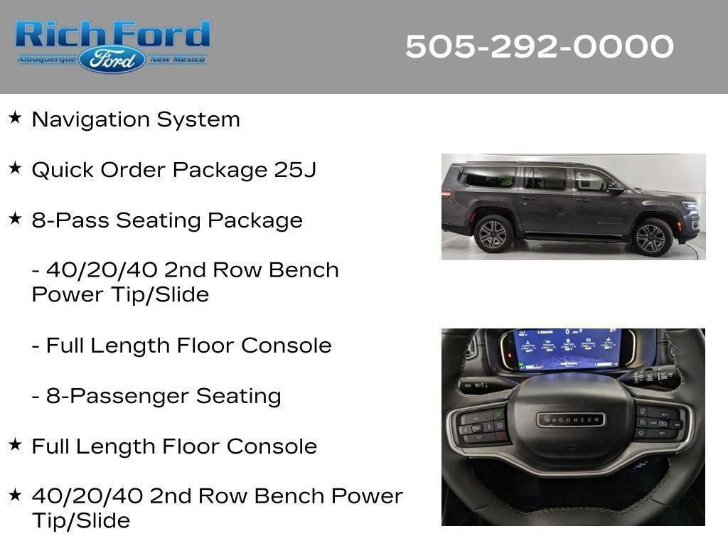 Used 2025 Jeep Wagoneer L Series II w/ 8-pass Seating Package AWD/4WD image 22