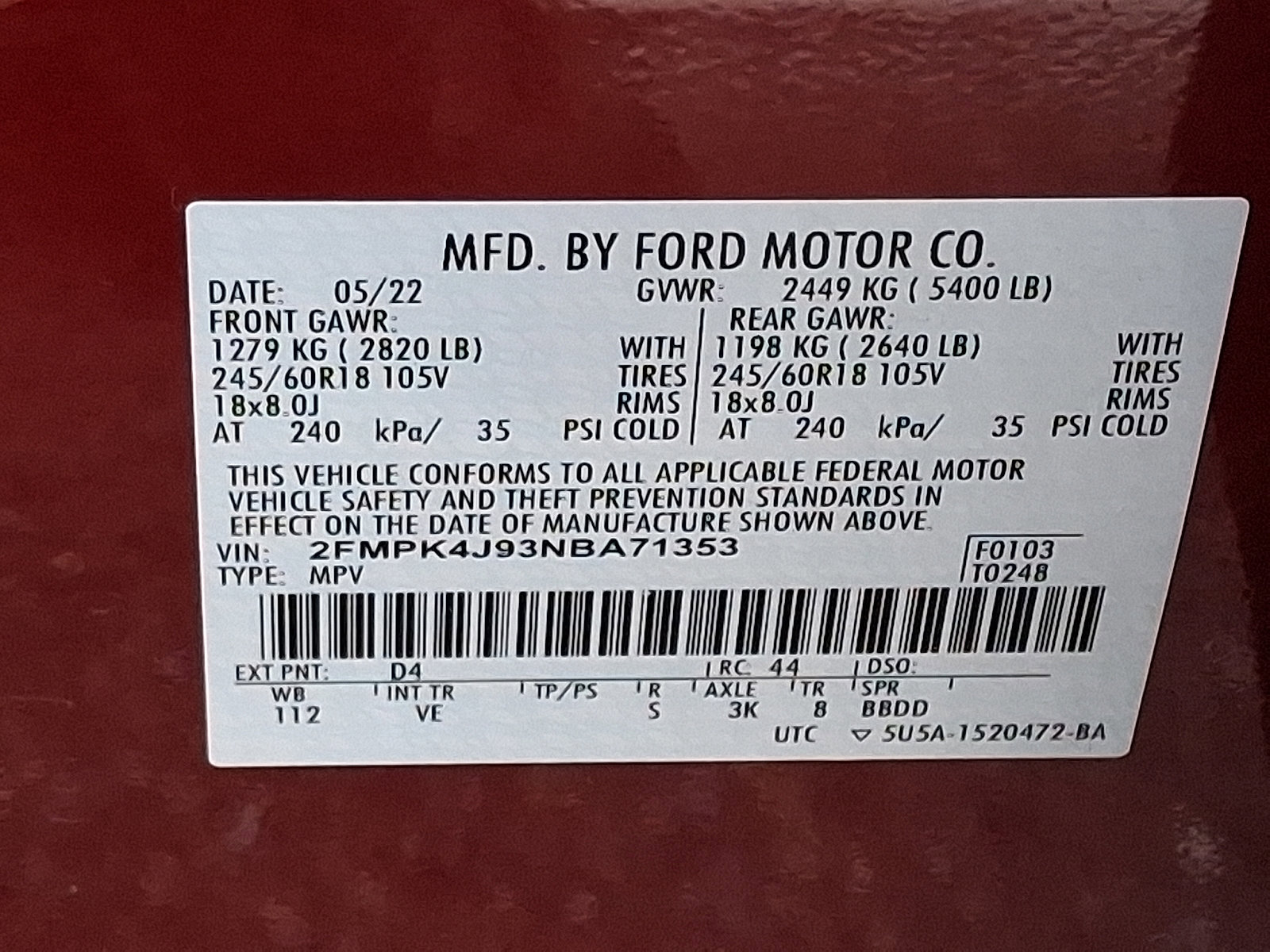 Certified 2022 Ford Edge SEL w/ Convenience Package image 27