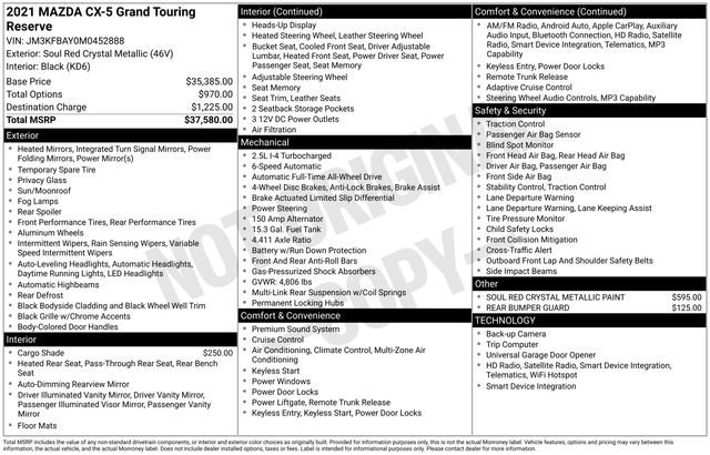 Used 2021 MAZDA CX-5 Grand Touring Reserve image 8