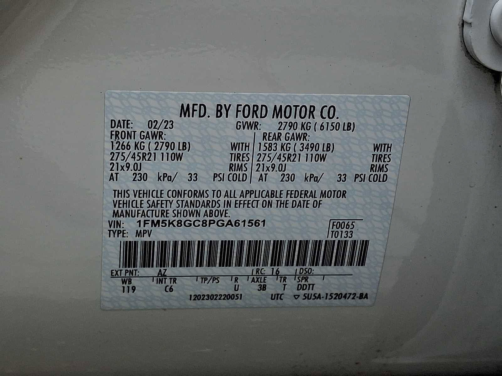 Certified 2023 Ford Explorer ST w/ Equipment Group 401A image 27