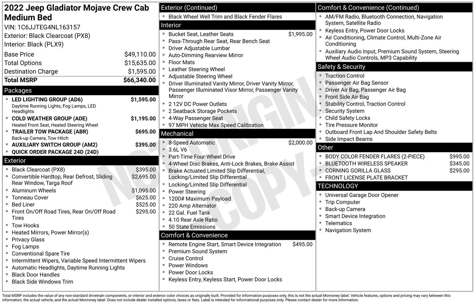 Used 2022 Jeep Gladiator Mojave w/ LED Lighting Group AWD/4WD image 15