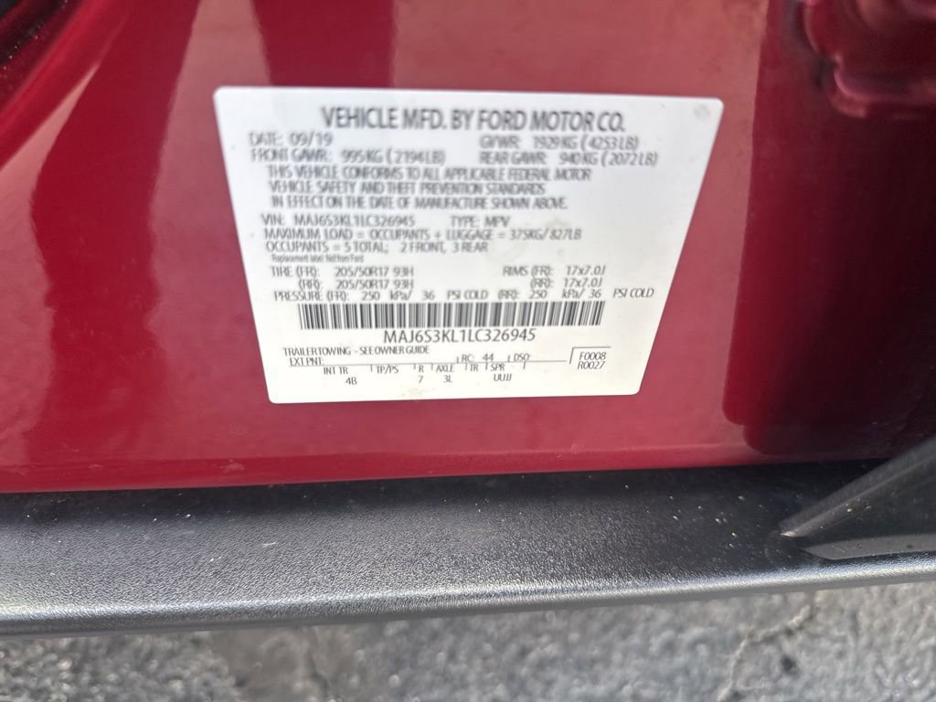 Certified 2020 Ford EcoSport Titanium AWD/4WD image 55