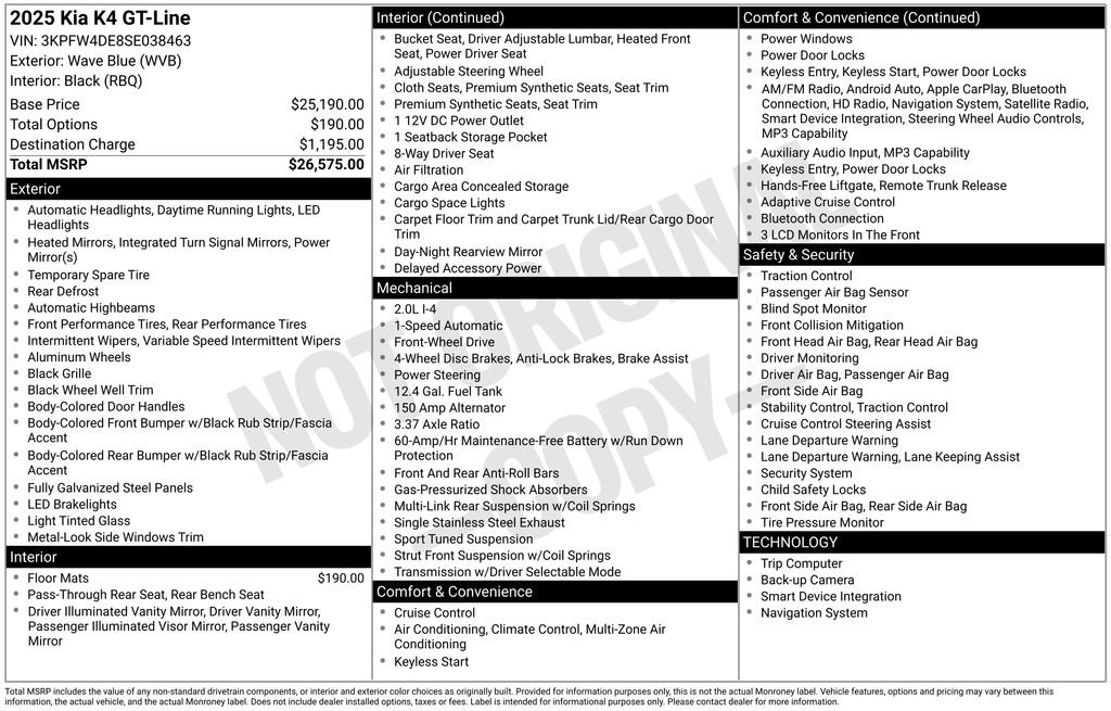 Used 2025 Kia K4 GT-Line FWD image 5
