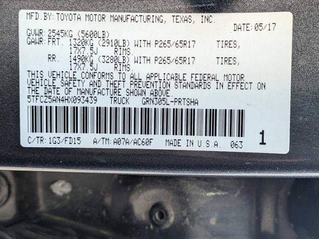Used 2017 Toyota Tacoma TRD Sport w/ Tow Package (A/T) AWD/4WD image 25