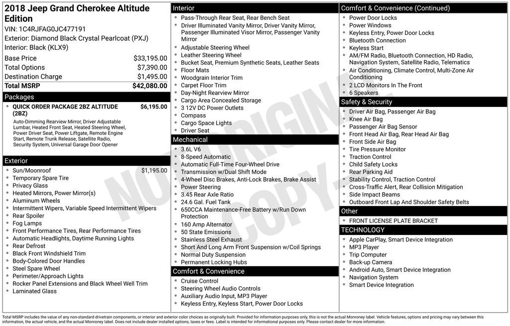 Used 2018 Jeep Grand Cherokee Altitude image 28