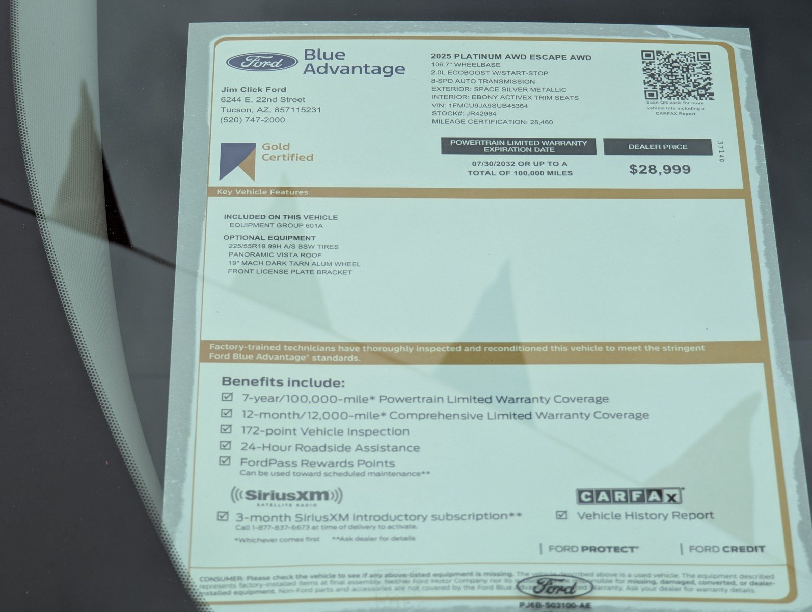 Certified 2025 Ford Escape Platinum AWD/4WD image 16