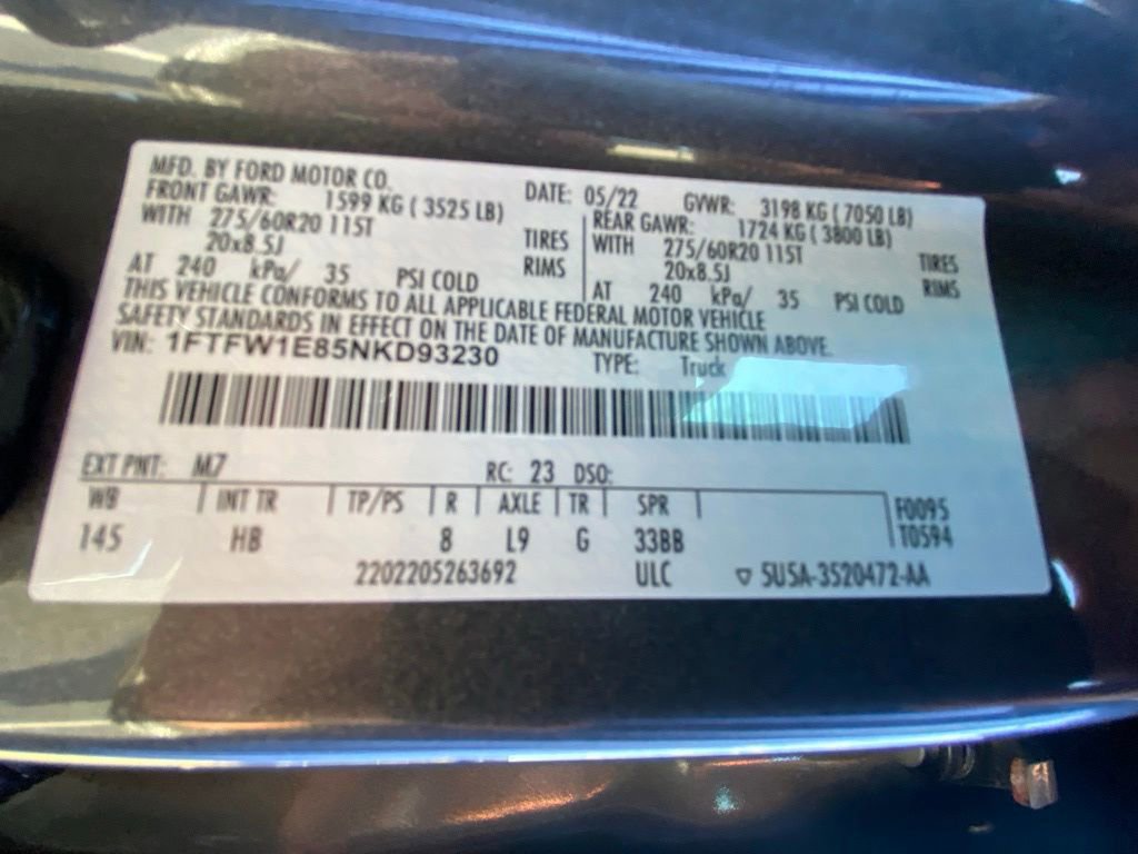 Certified 2022 Ford F150 Lariat w/ Equipment Group 502A High image 30