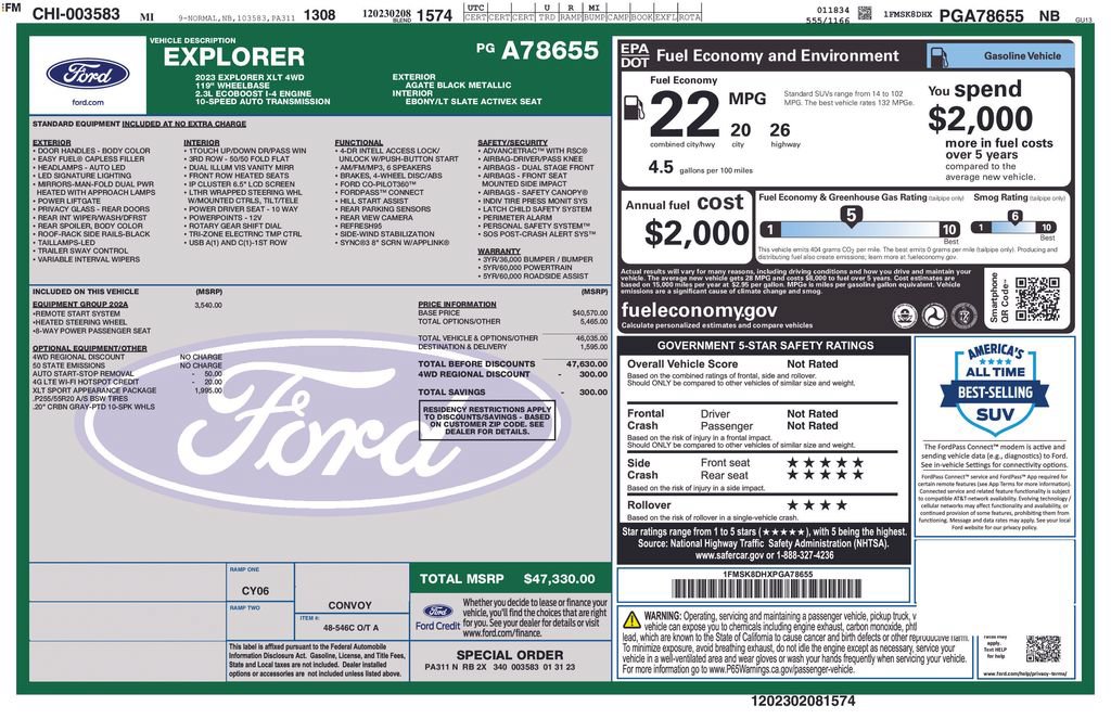 Certified 2023 Ford Explorer XLT w/ Equipment Group 202A AWD/4WD image 26