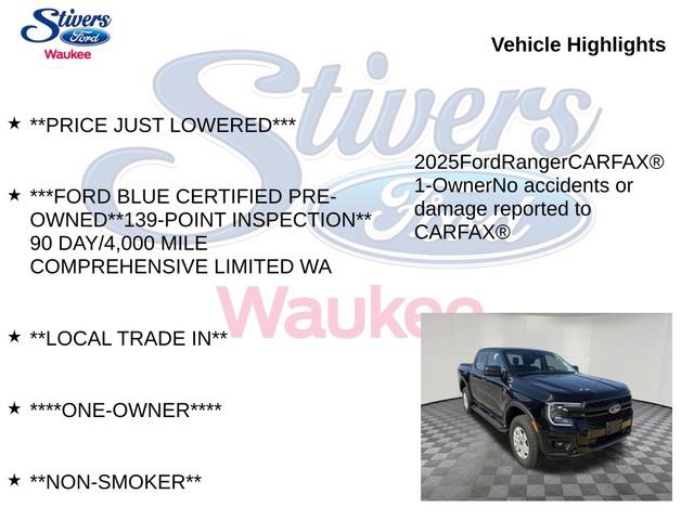 Certified 2025 Ford Ranger XL w/ Trailer Tow Package AWD/4WD image 9