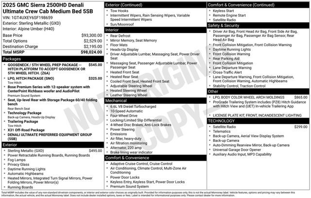 Used 2025 GMC Sierra 2500 Denali Ultimate AWD/4WD image 2