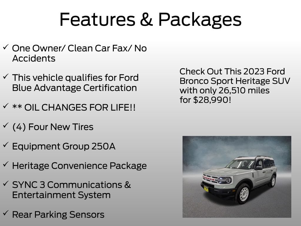 Certified 2023 Ford Bronco Sport Heritage w/ Heritage Convenience Package AWD/4WD image 4
