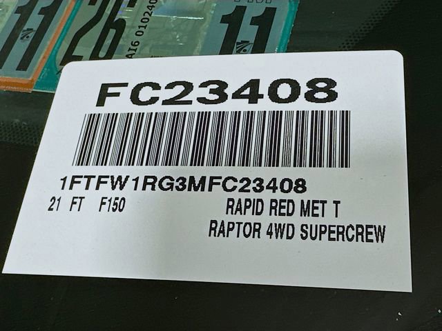Certified 2021 Ford F150 Raptor w/ Equipment Group 801A High image 25