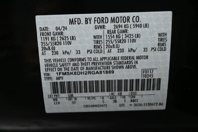 Certified 2024 Ford Explorer XLT w/ Equipment Group 202A AWD/4WD image 37