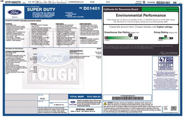Certified 2024 Ford F450 Platinum w/ FX4 Off-Road Package AWD/4WD image 44