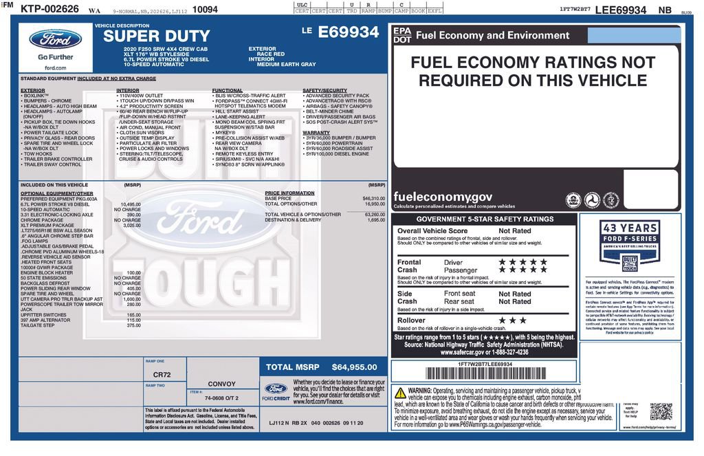 Certified 2020 Ford F250 XLT w/ XLT Premium Package image 3